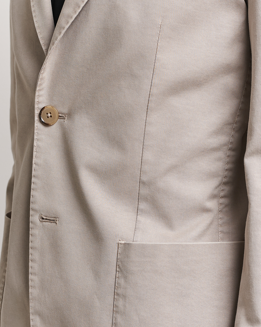 Heren | Blazers | L.B.M. 1911 | Jack Regular Fit Cotton Stretch Blazer Light Grey