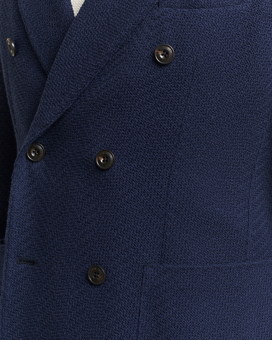 Heren | Blazers | L.B.M. 1911 | Double Breasted Jersey Punto Blazer Navy