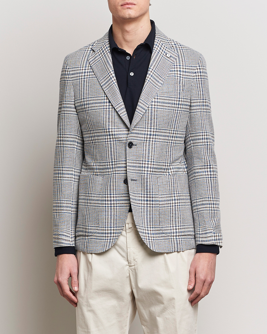 Heren | Italian Department | L.B.M. 1911 | Checked Cotton Blazer Navy/Brown