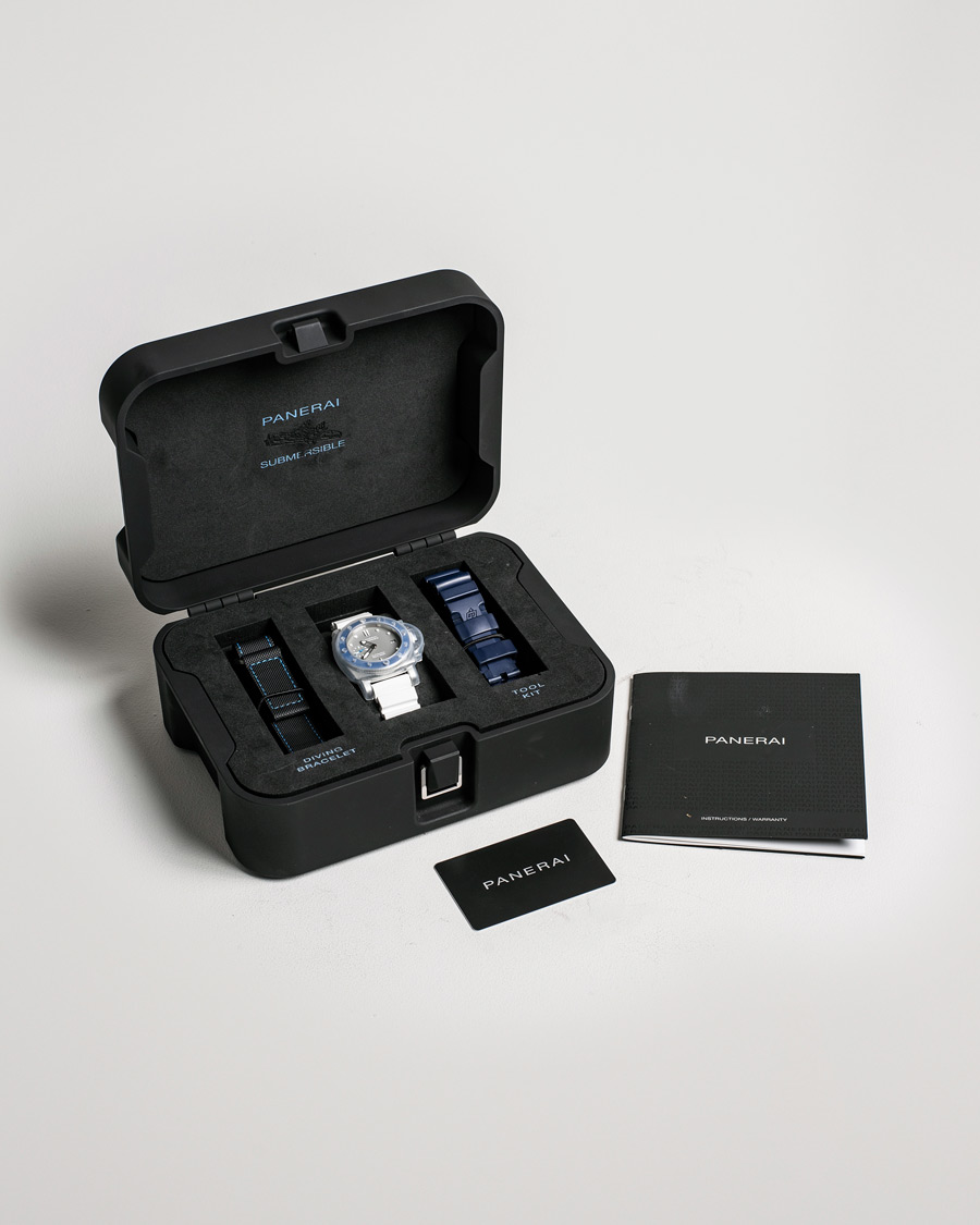 Heren | Panerai Pre-Owned Luminor Submersible PAM 00959 Silver | Panerai Pre-Owned | Luminor Submersible PAM 00959 Silver