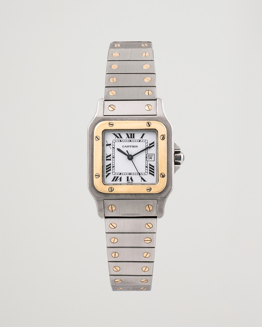 Heren | Cartier Pre-Owned Santos Galbée 2961 Silver | Cartier Pre-Owned | Santos Galbée 2961 Silver
