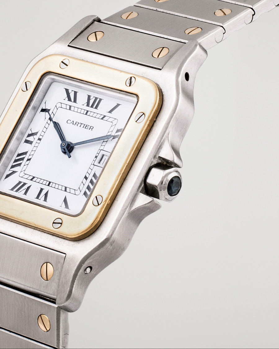 Heren | Cartier Pre-Owned Santos Galbée 2961 Silver | Cartier Pre-Owned | Santos Galbée 2961 Silver