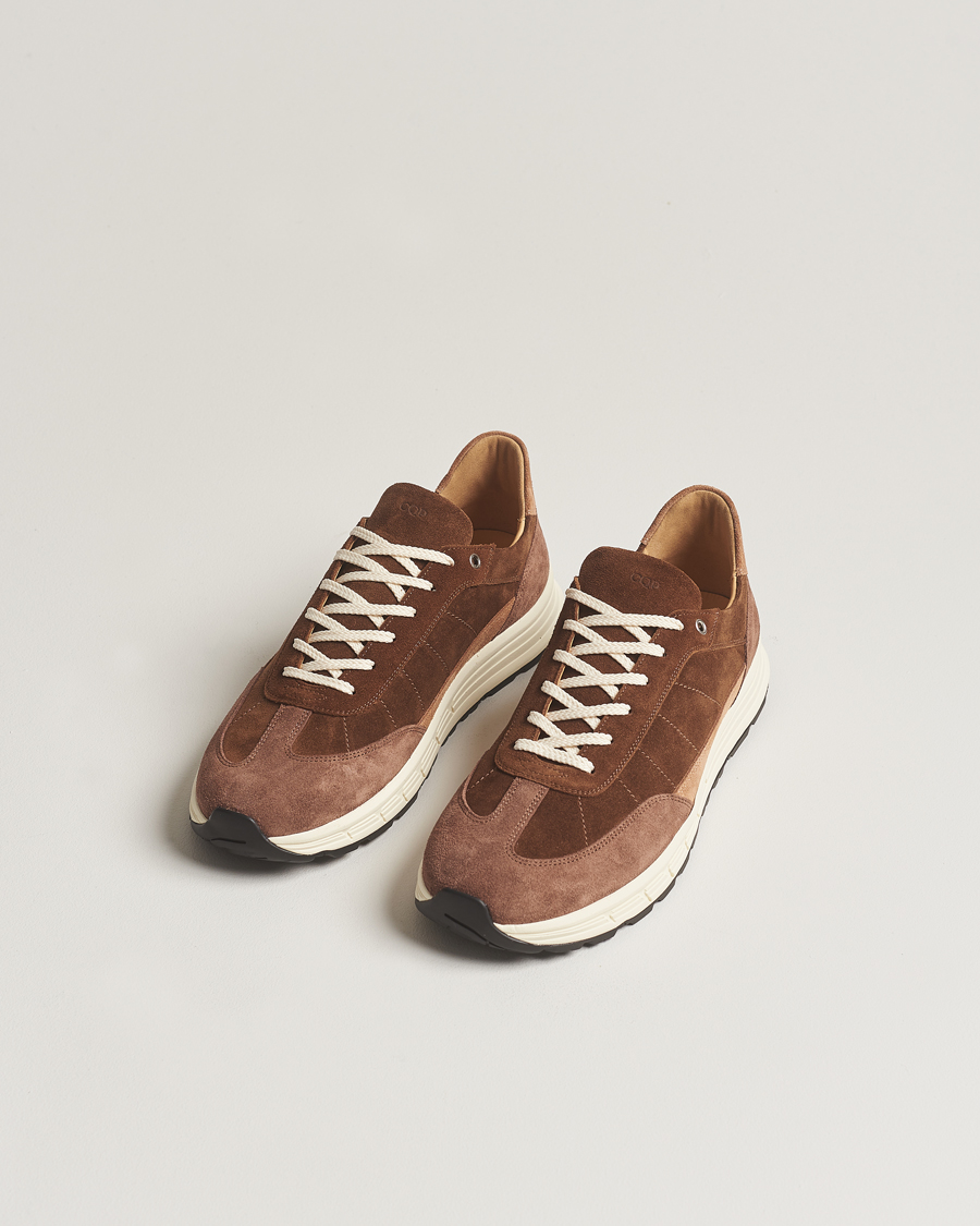 Heren | Hardloopsneakers | CQP | Renna Suede Runner Chestnut