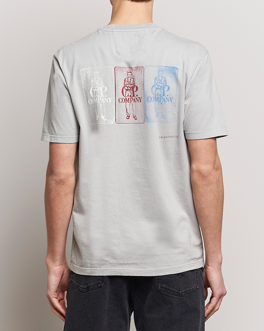 Heren | T-shirts | C.P. Company | Short Sleeve Hand Printed T-Shirt Grey