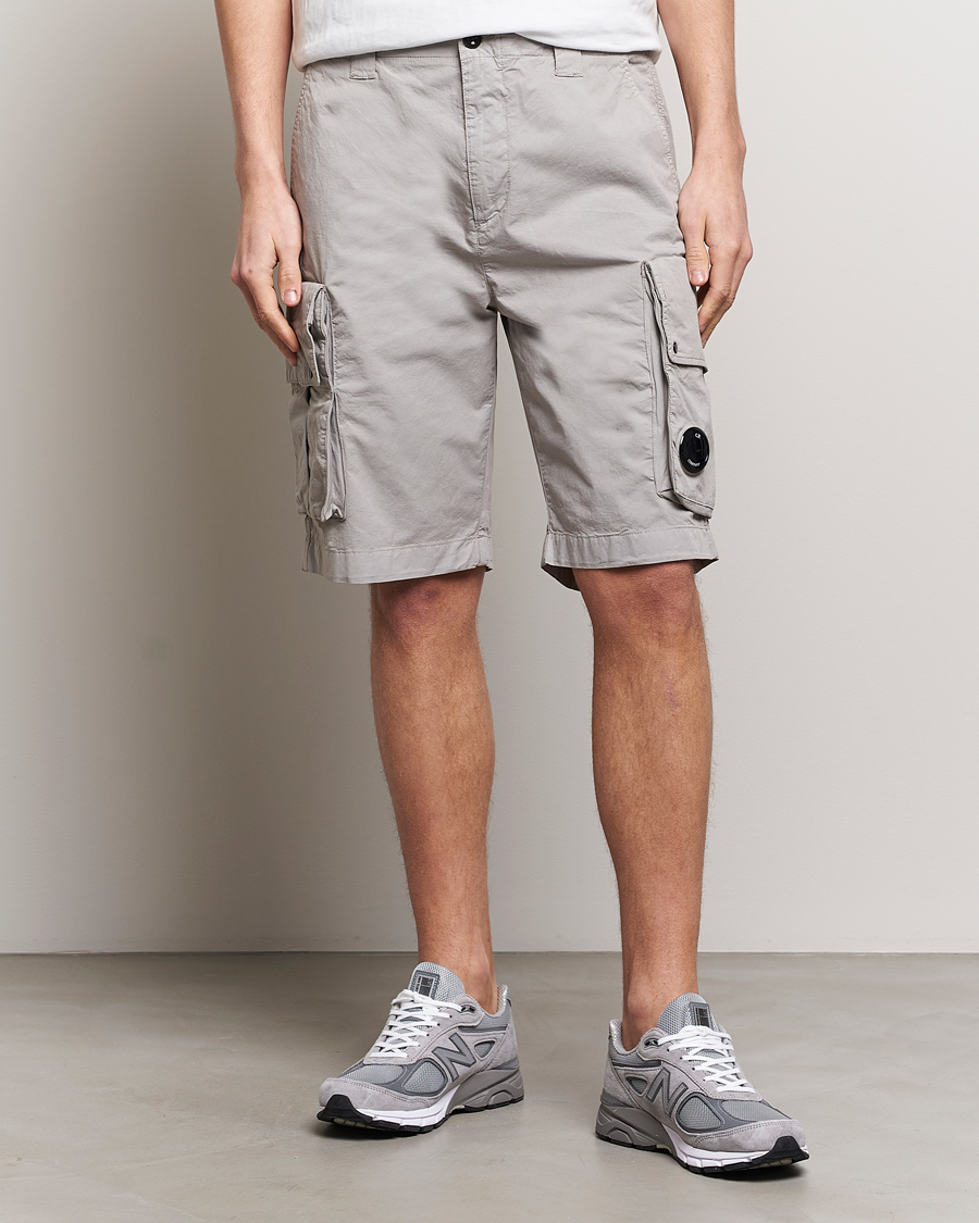 Heren |  | C.P. Company | Twill Stretch Cargo Shorts Grey