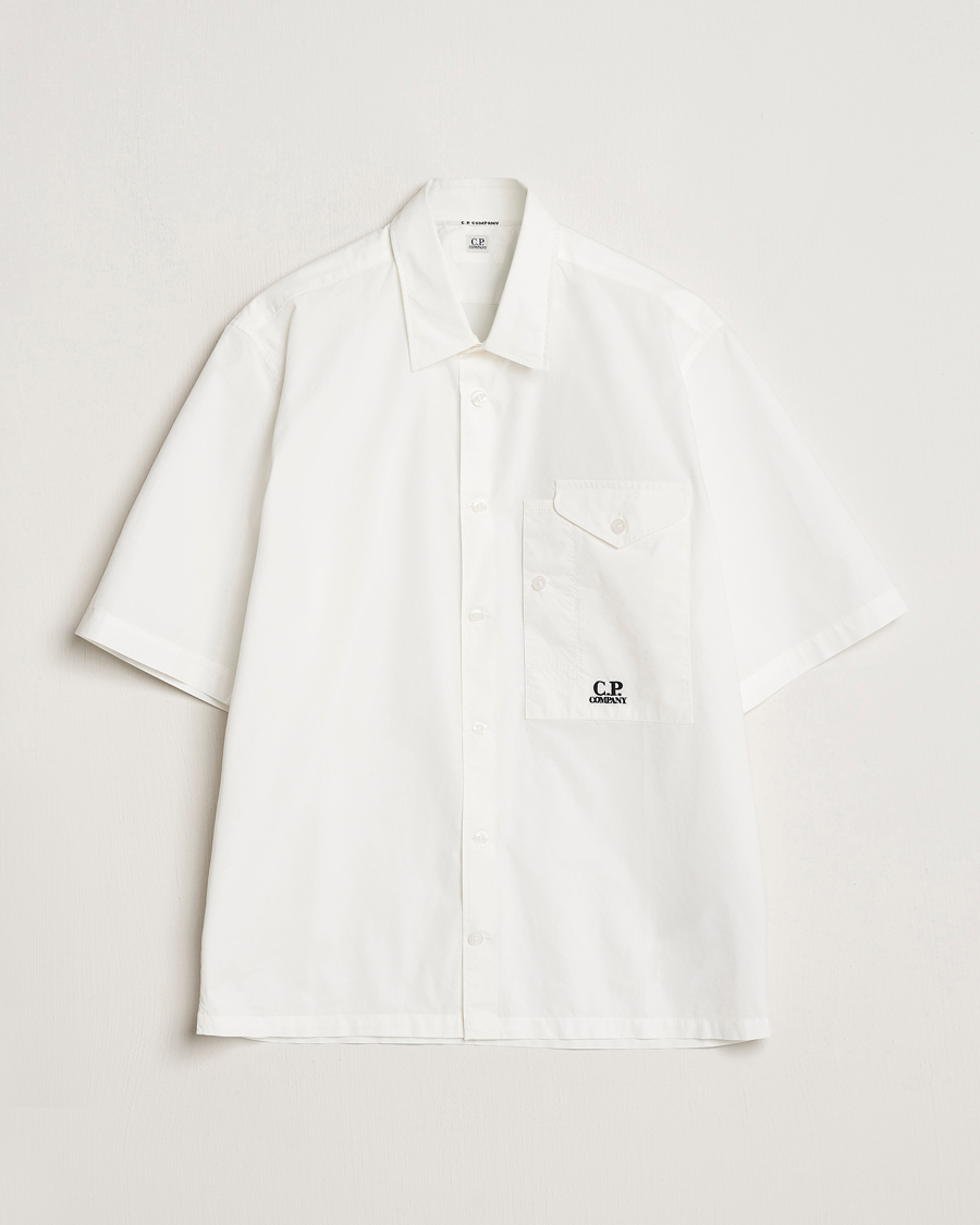 Heren | Overhemden | C.P. Company | Short Sleeve Popline Shirt White