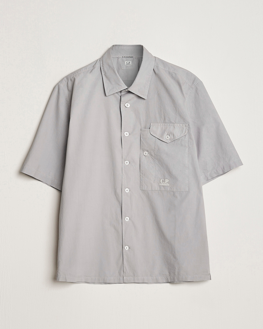 Heren | Overhemden | C.P. Company | Short Sleeve Popline Shirt Grey
