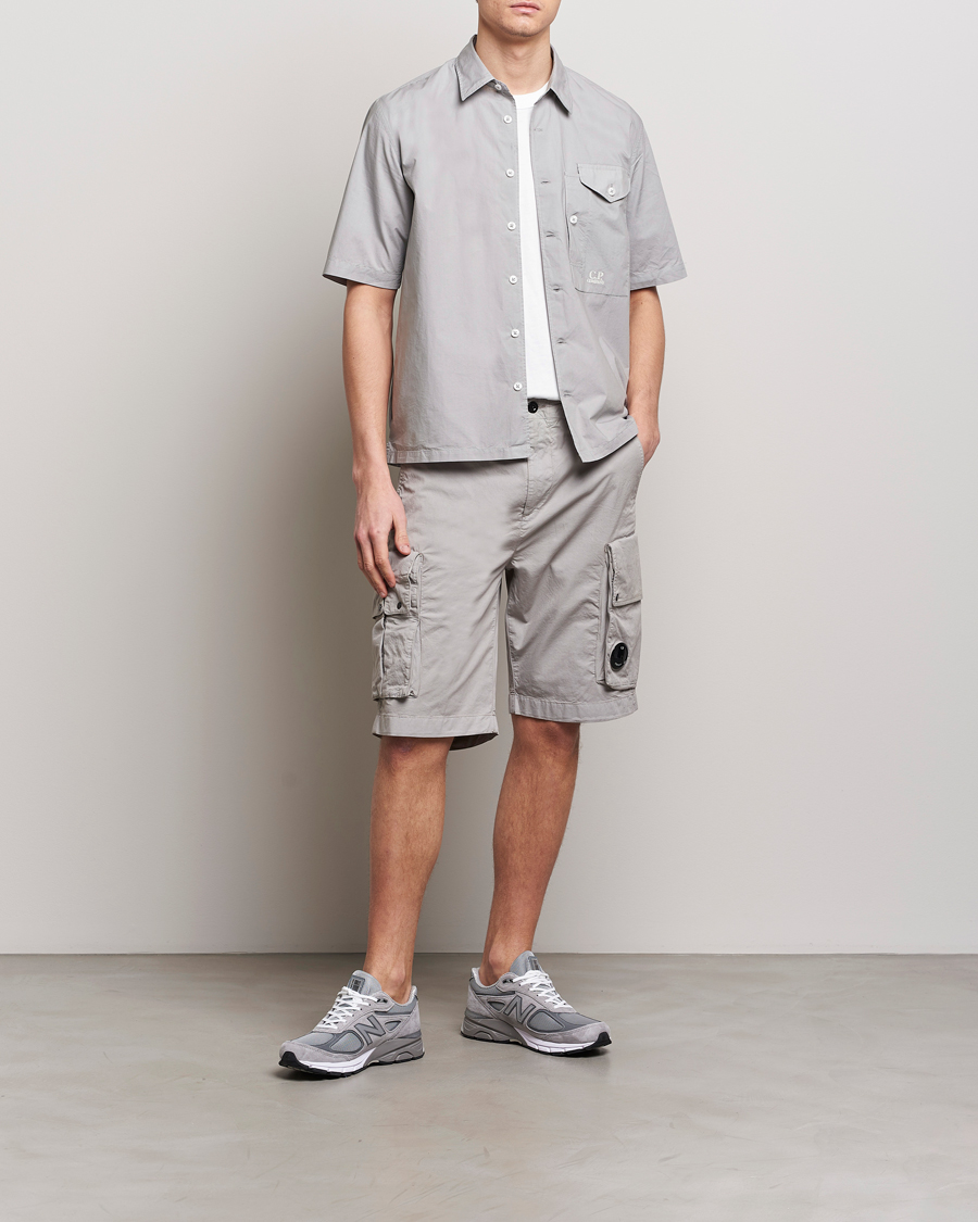 Heren | Overhemden | C.P. Company | Short Sleeve Popline Shirt Grey