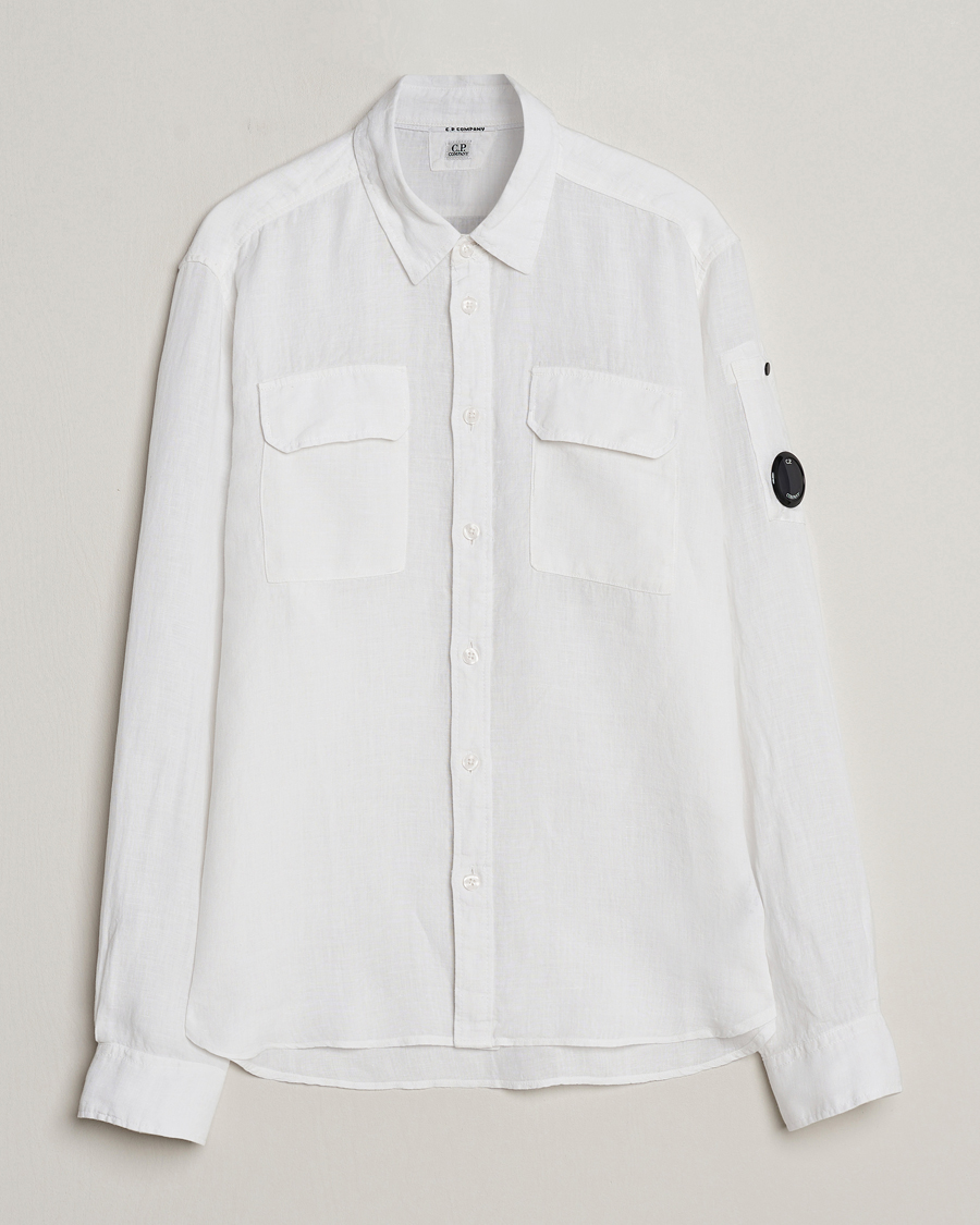 Heren | Overhemden | C.P. Company | Long Sleeve Linen Shirt White