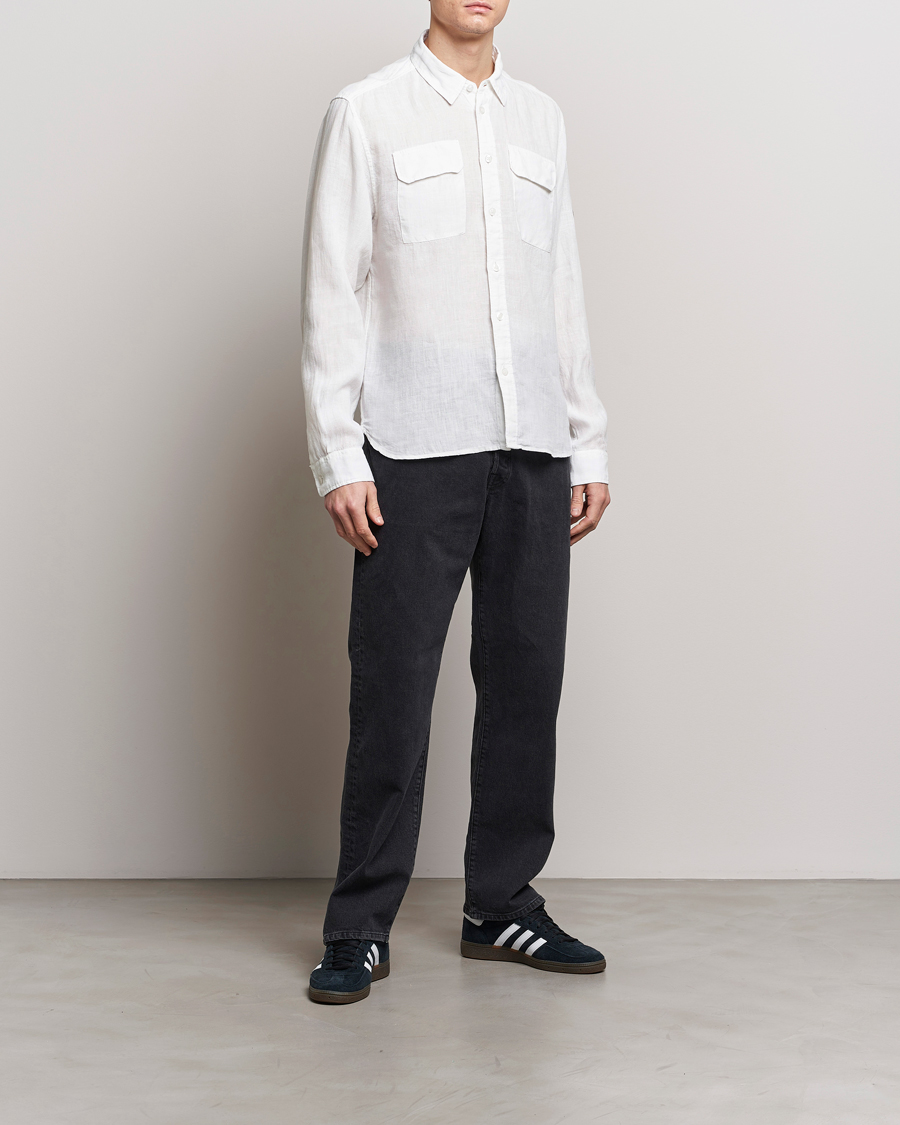 Heren | Overhemden | C.P. Company | Long Sleeve Linen Shirt White