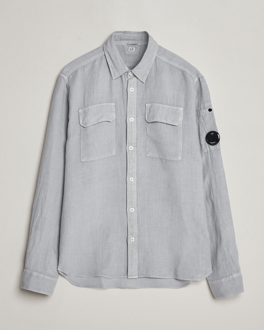 Heren | Overhemden | C.P. Company | Long Sleeve Linen Shirt Grey