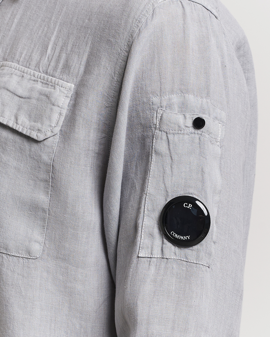Heren | Overhemden | C.P. Company | Long Sleeve Linen Shirt Grey