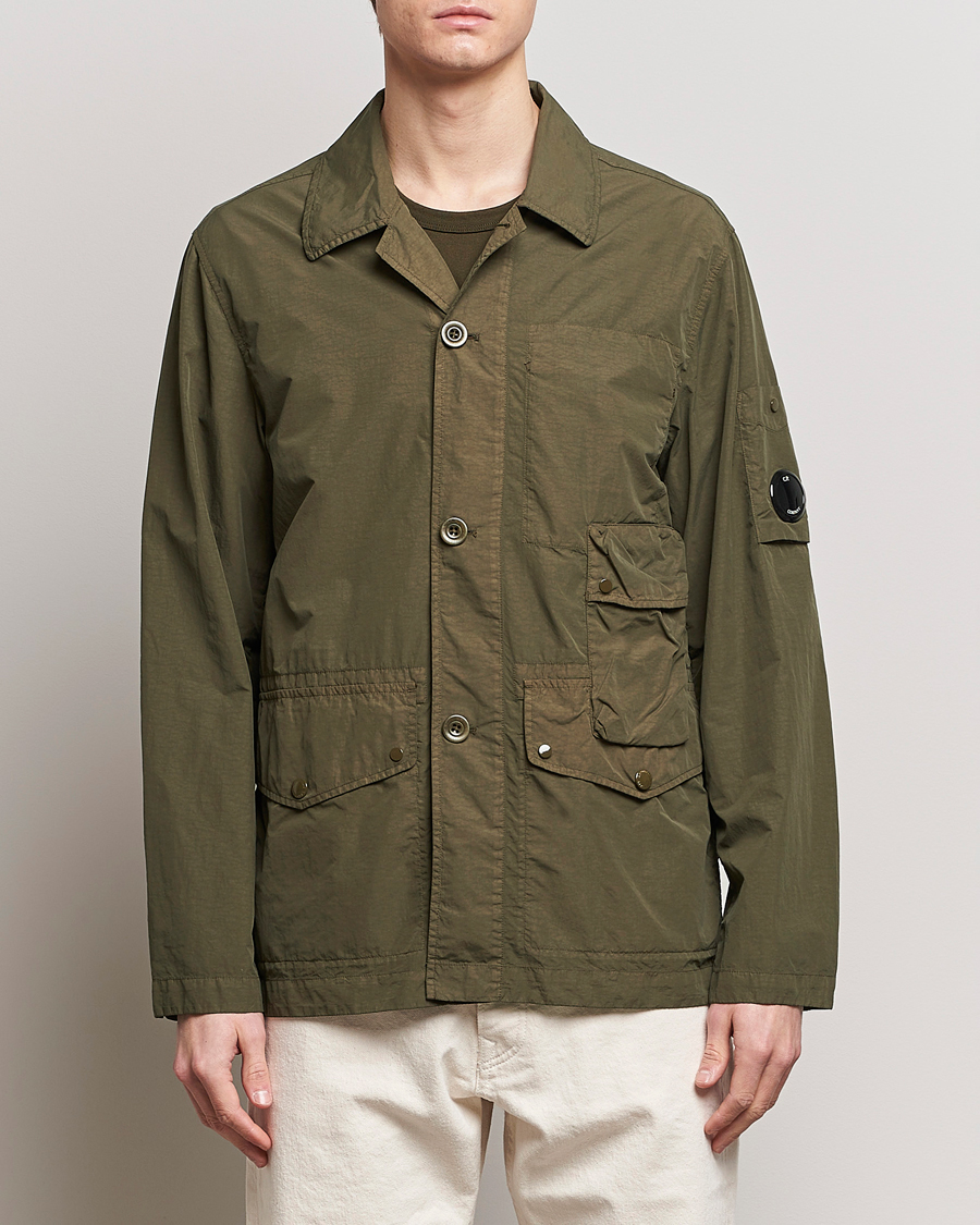 Heren | Mantels | C.P. Company | Flatt Nylon Coat Dark Olive