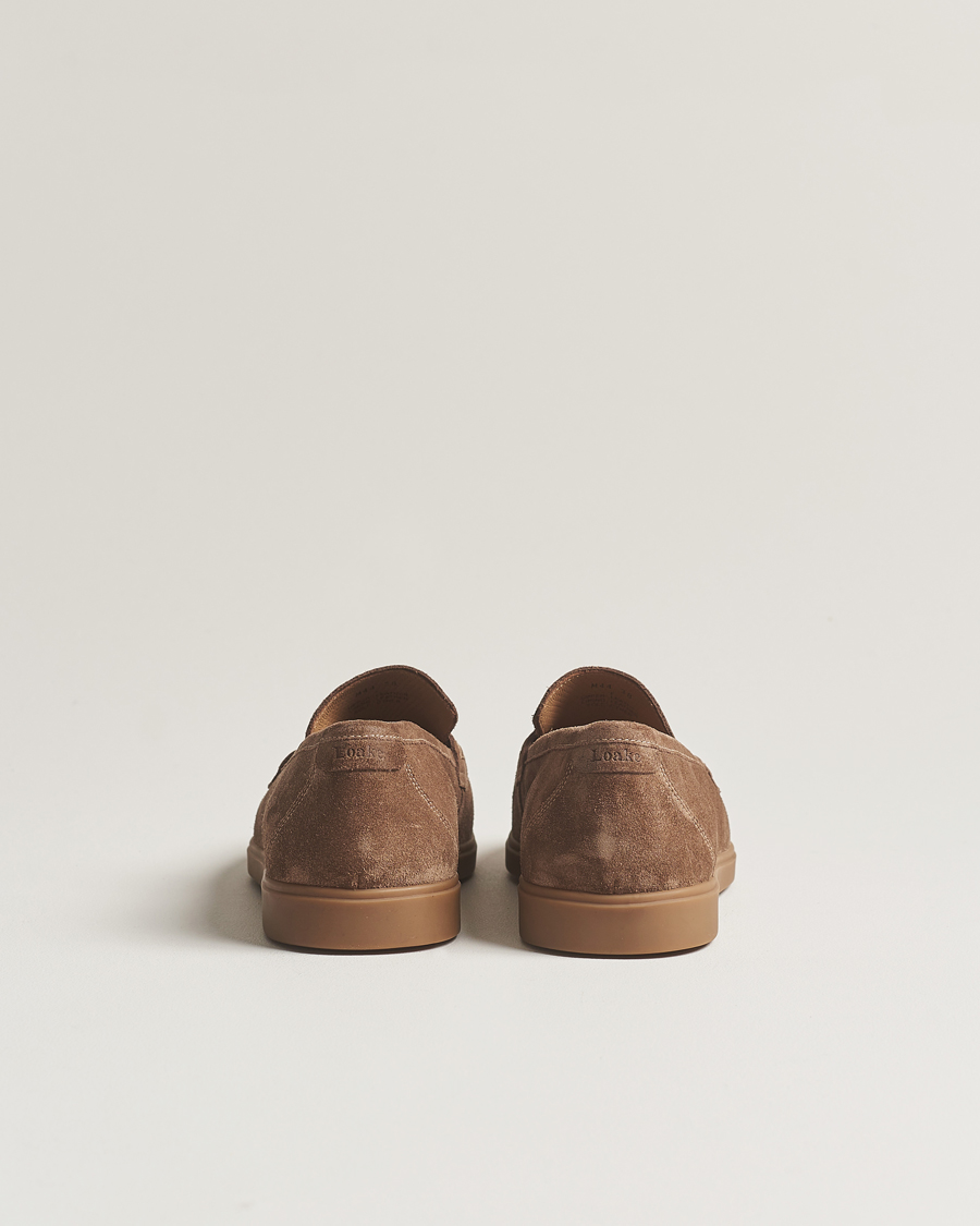 Heren | Loake 1880 Lucca Suede Penny Loafer Flint | Loake 1880 | Lucca Suede Penny Loafer Flint