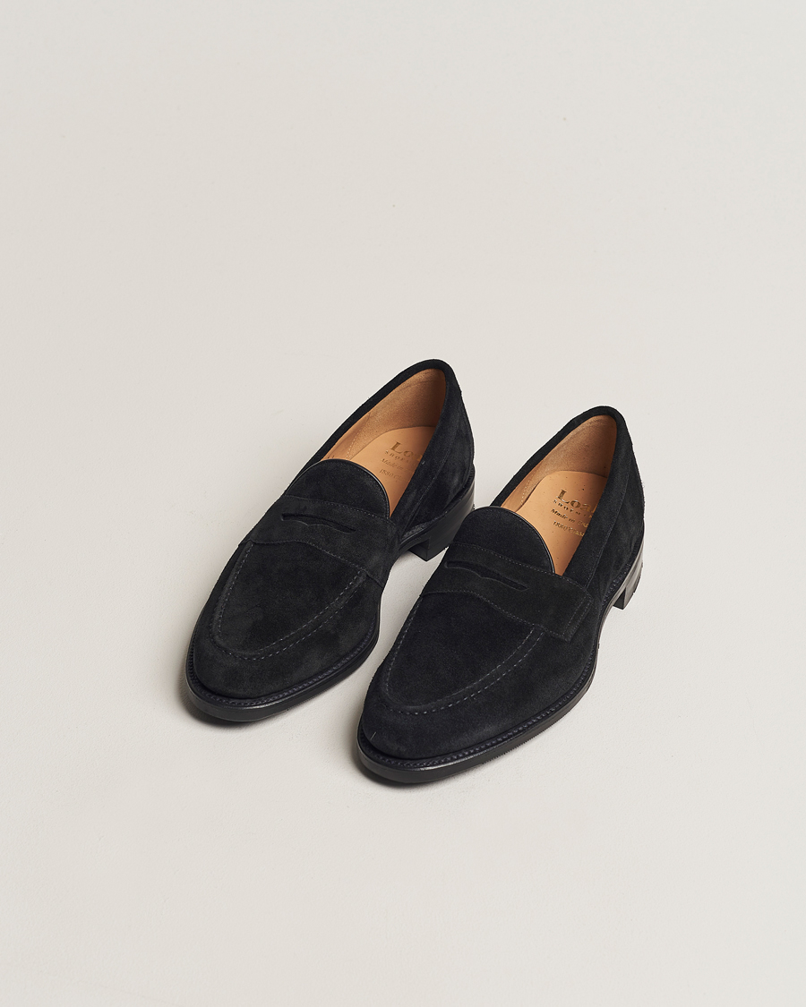 Heren | Suède schoenen | Loake 1880 | Grant Shadow Sole Black Suede