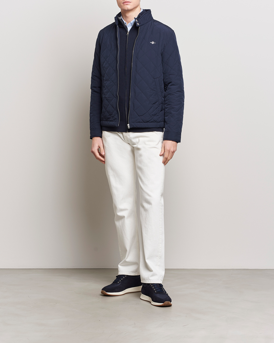 Heren | Jassen | Gant | The Quilted Windcheater Evening Blue