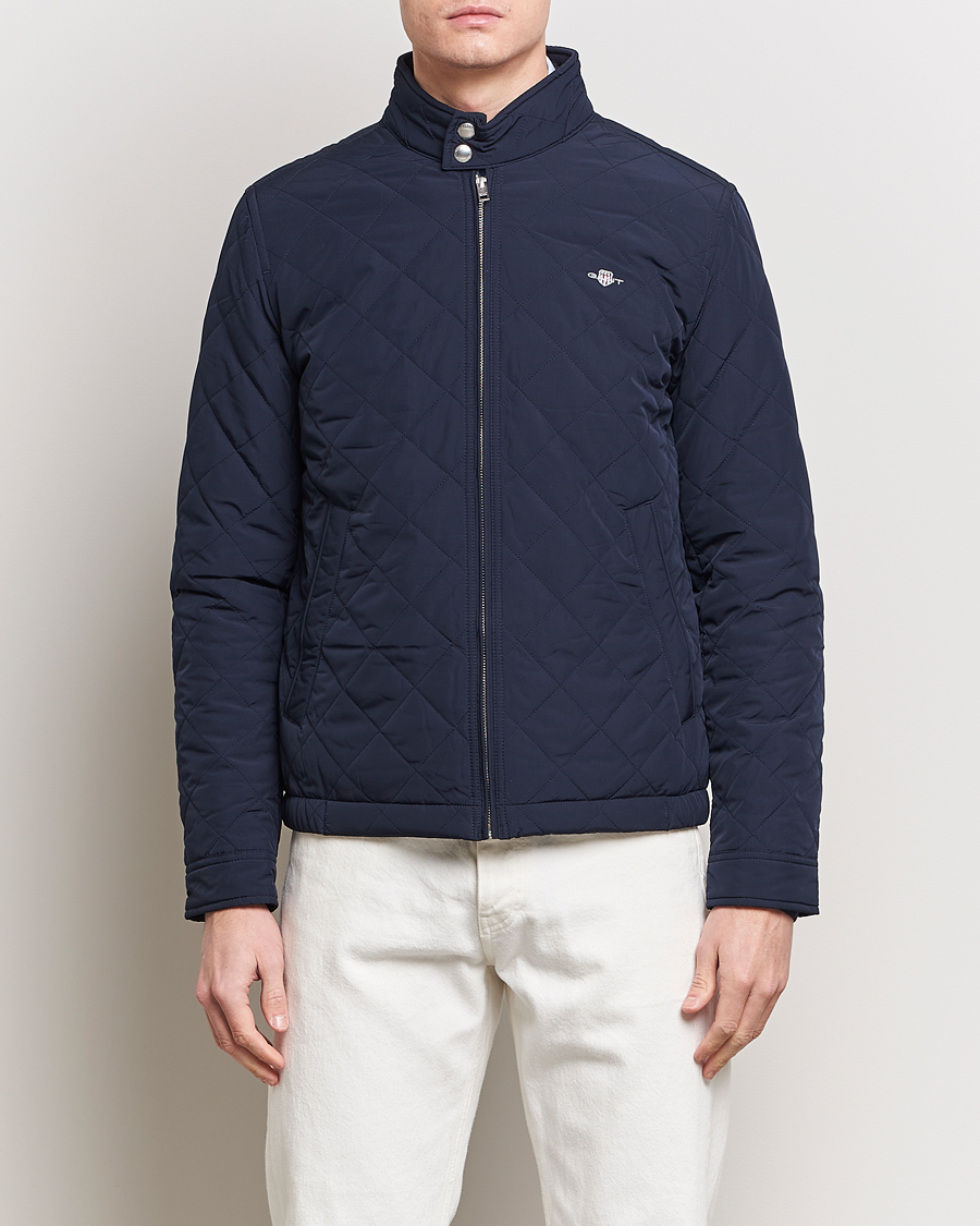 Heren | Jassen | Gant | The Quilted Windcheater Evening Blue