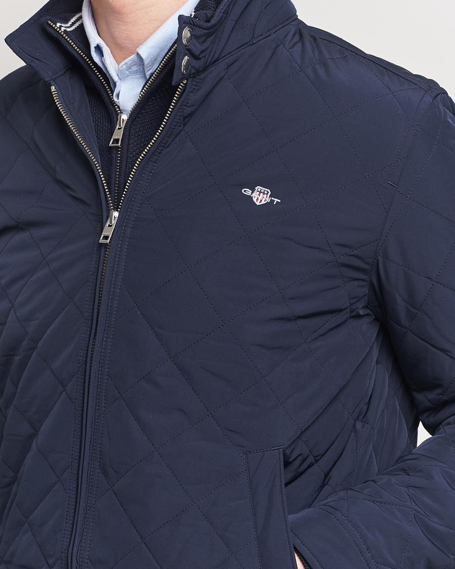 Heren | Jassen | GANT | The Quilted Windcheater Evening Blue