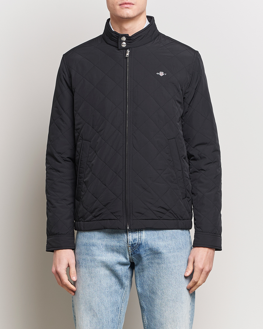 Heren | Lentejassen | GANT | The Quilted Windcheater Black