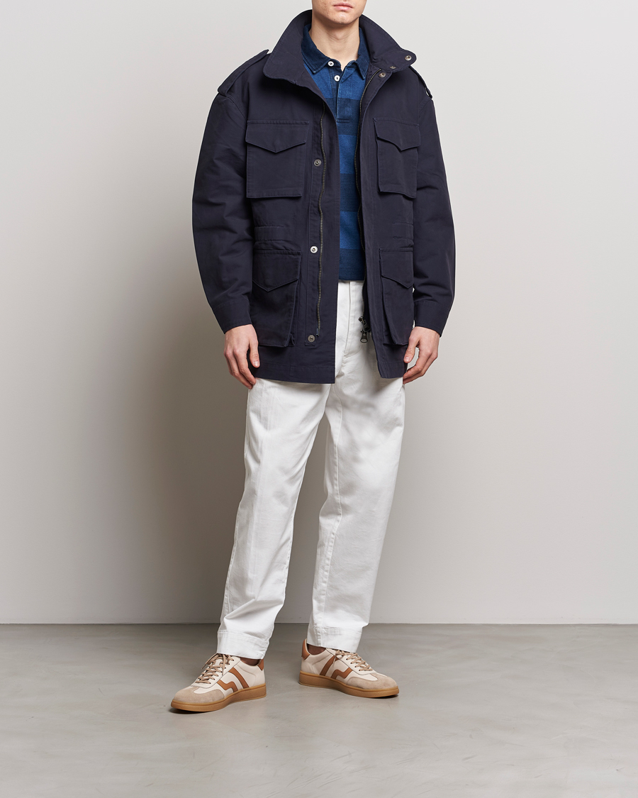 Heren | Jassen | GANT | Cotton Field Jacket Evening Blue