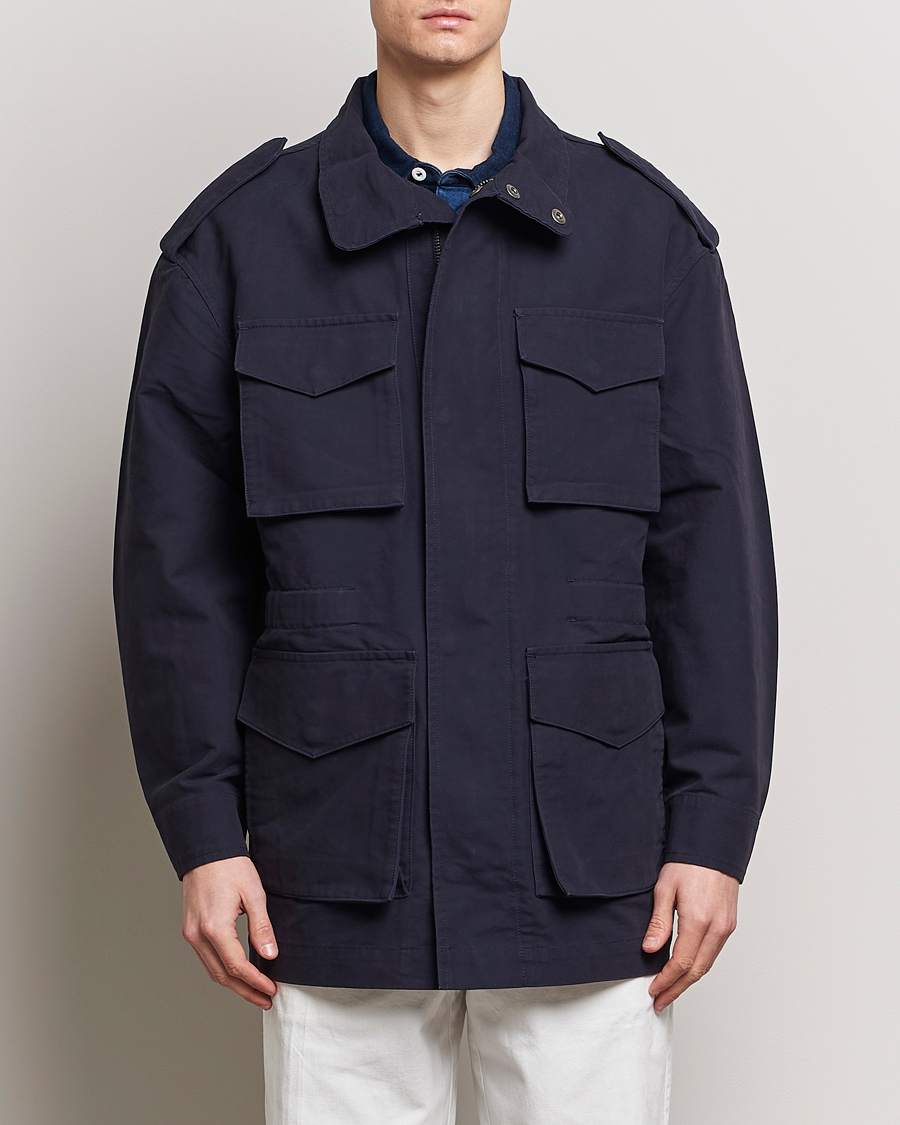 Heren | Herfstjassen | GANT | Cotton Field Jacket Evening Blue