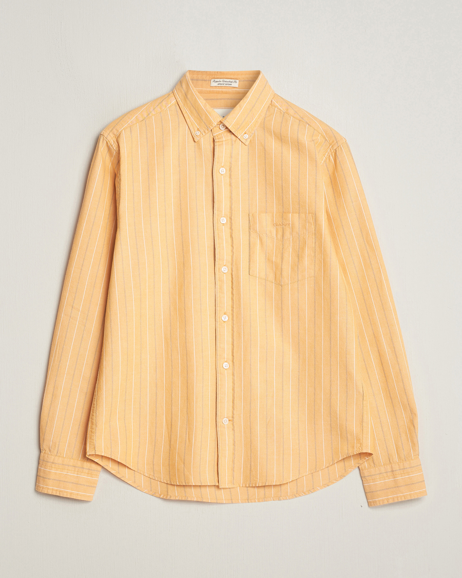 Heren | Overhemden | GANT | Regular Fit Archive Striped Oxford Shirt Medal Yellow