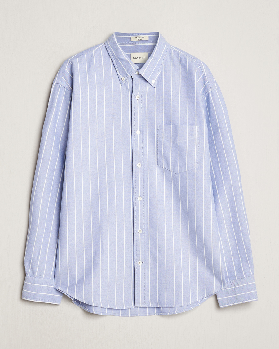 Heren |  | GANT | Relaxed Fit Heritage Striped Oxford Shirt Blue/White