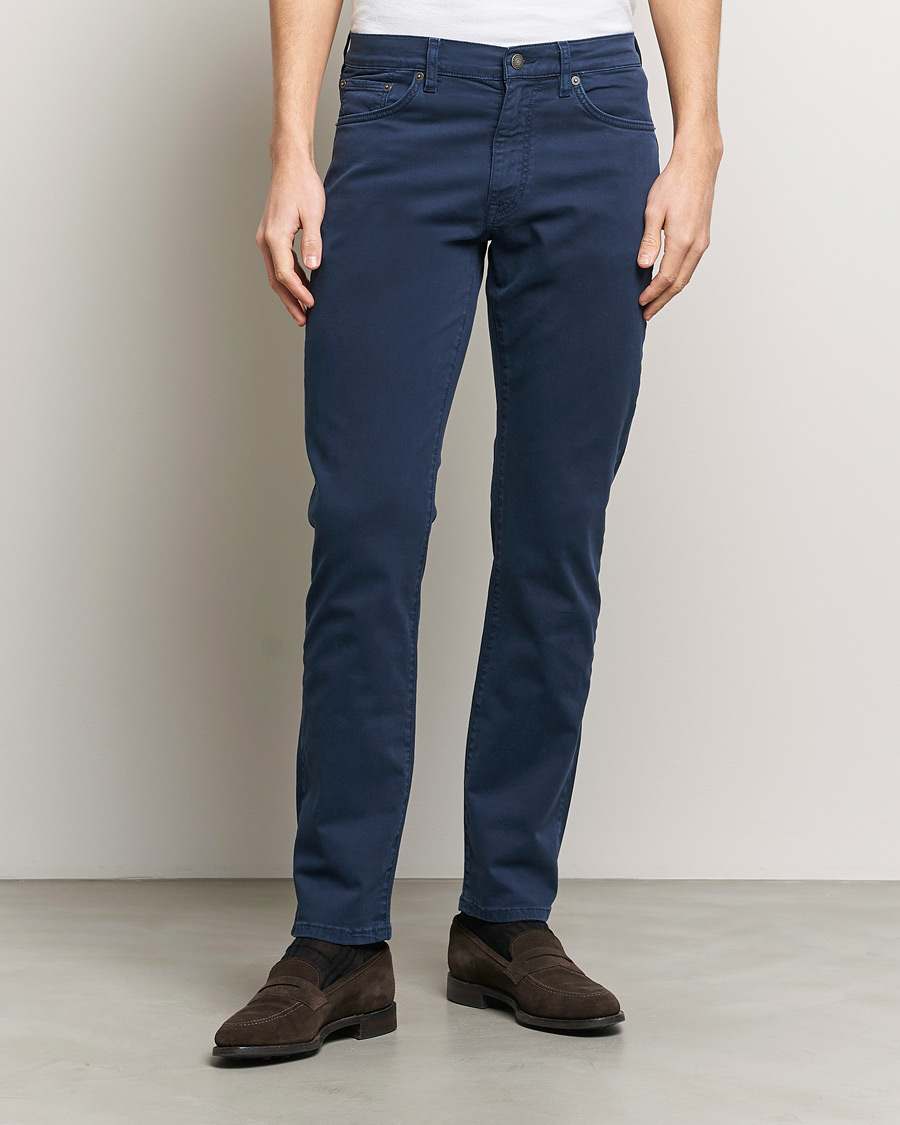 Heren | Casual broeken | GANT | Hayes Desert Jeans Marine