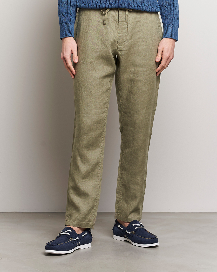 Heren | Linnen broeken | GANT | Relaxed Linen Drawstring Pants Dried Clay