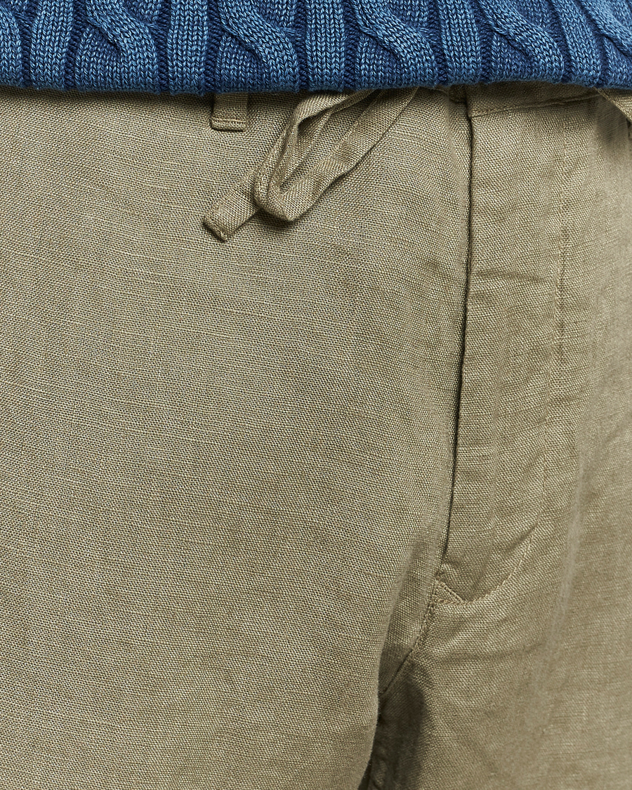 Heren | Broeken | GANT | Relaxed Linen Drawstring Pants Dried Clay