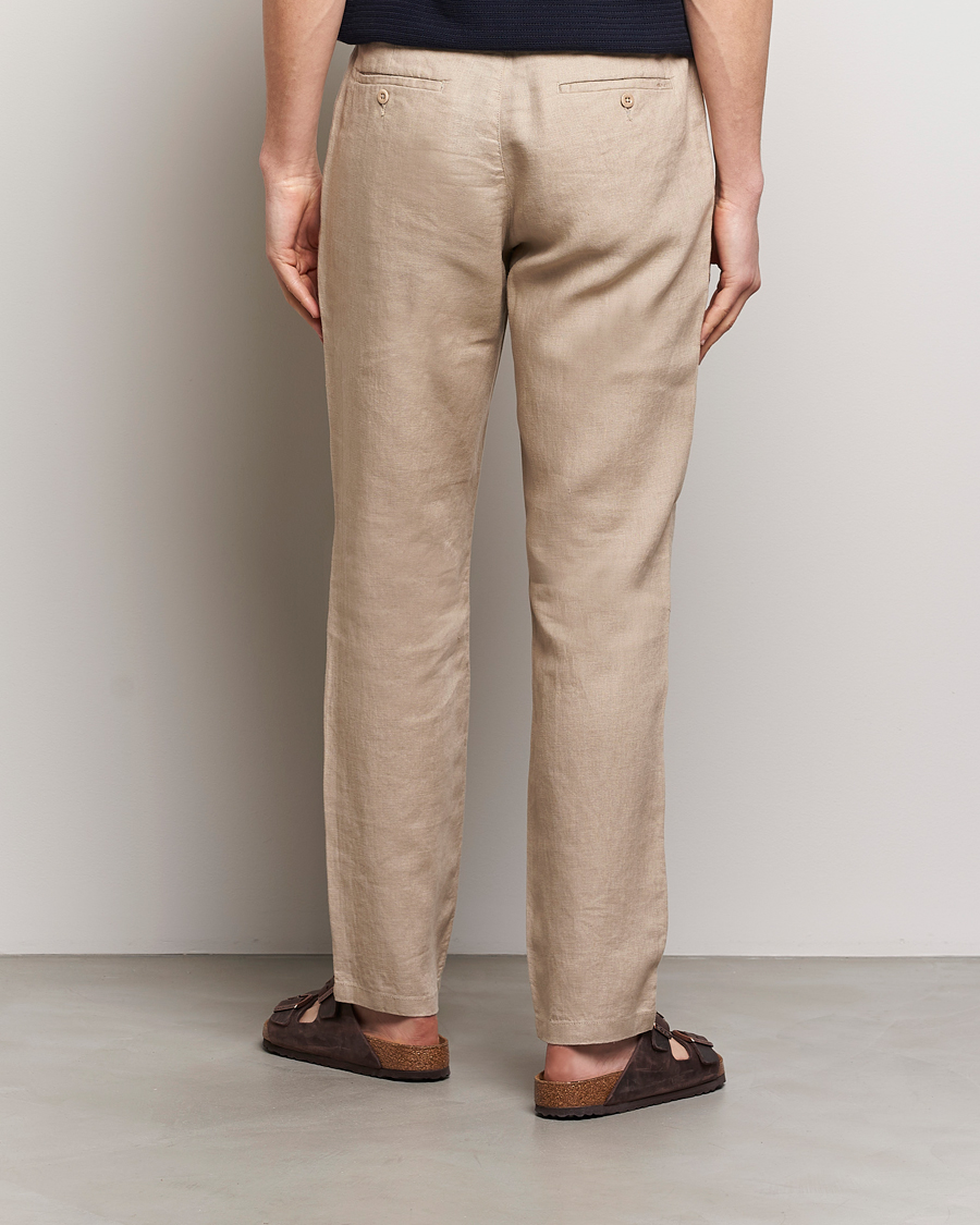 Heren | Broeken | GANT | Relaxed Linen Drawstring Pants Dry Sand