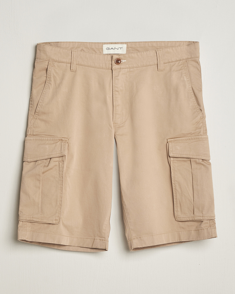 Heren | Korte broek | GANT | Relaxed Twill Cargo Shorts Dark Khaki