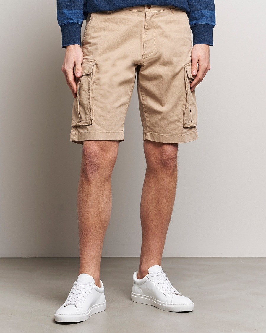 Heren | Cargoshorts | GANT | Relaxed Twill Cargo Shorts Dark Khaki