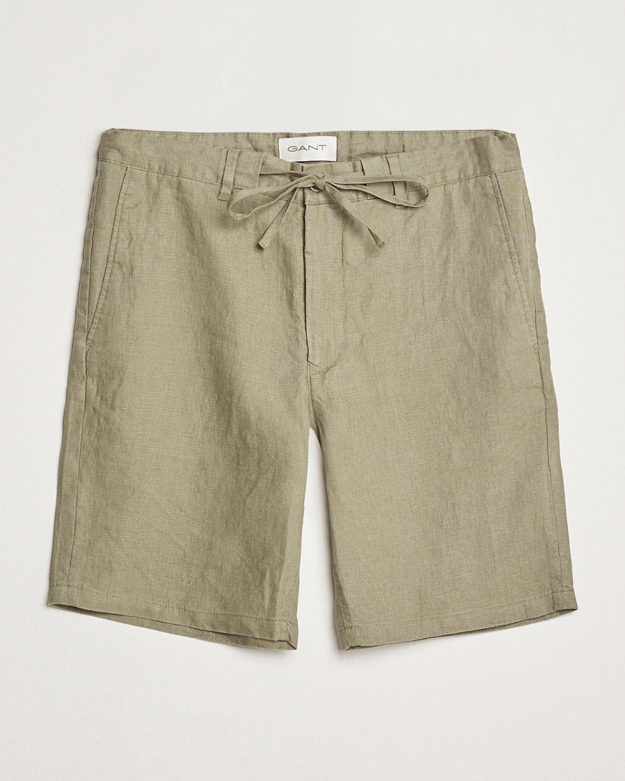 Heren | Korte broek | GANT | Relaxed Linen Drawstring Shorts Dried Clay
