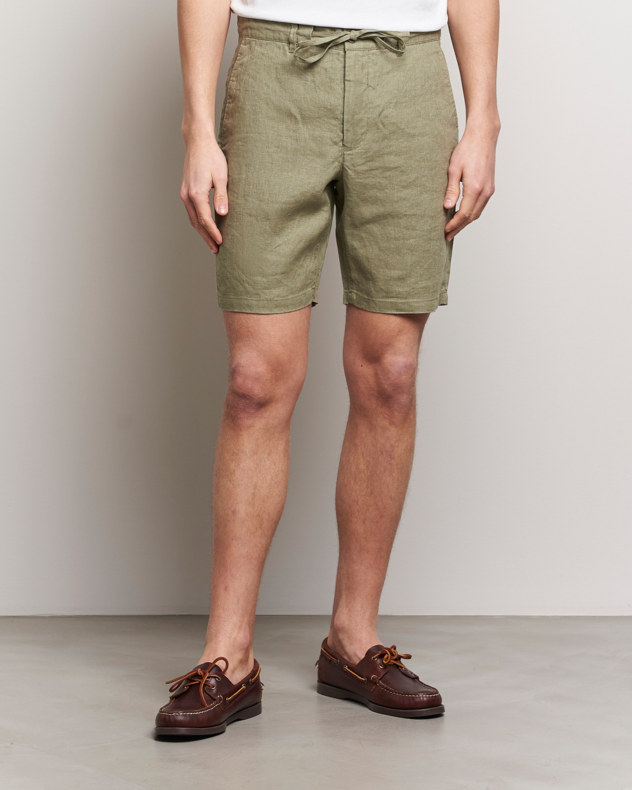 Heren | Nieuws | GANT | Relaxed Linen Drawstring Shorts Dried Clay