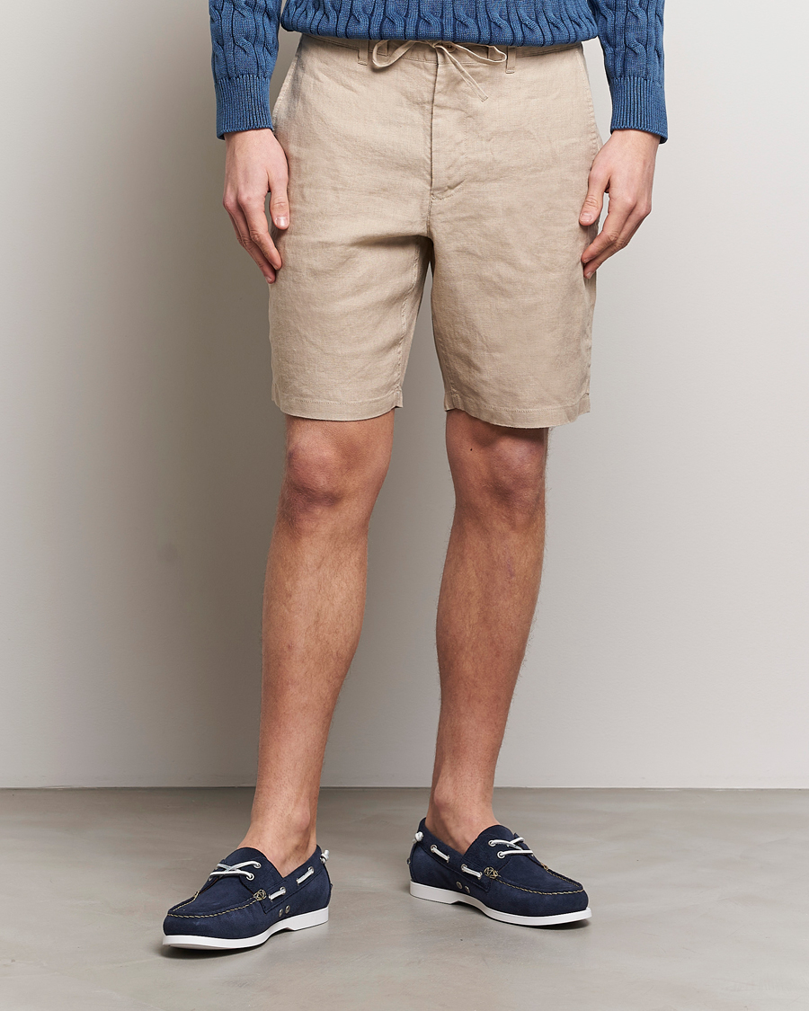 Heren |  | GANT | Relaxed Linen Drawstring Shorts Dry Sand