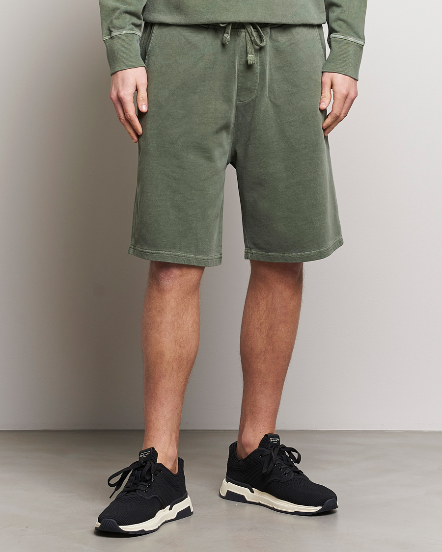 Heren | Sweatshorts | GANT | Sunbleached Sweatshorts Pine Green