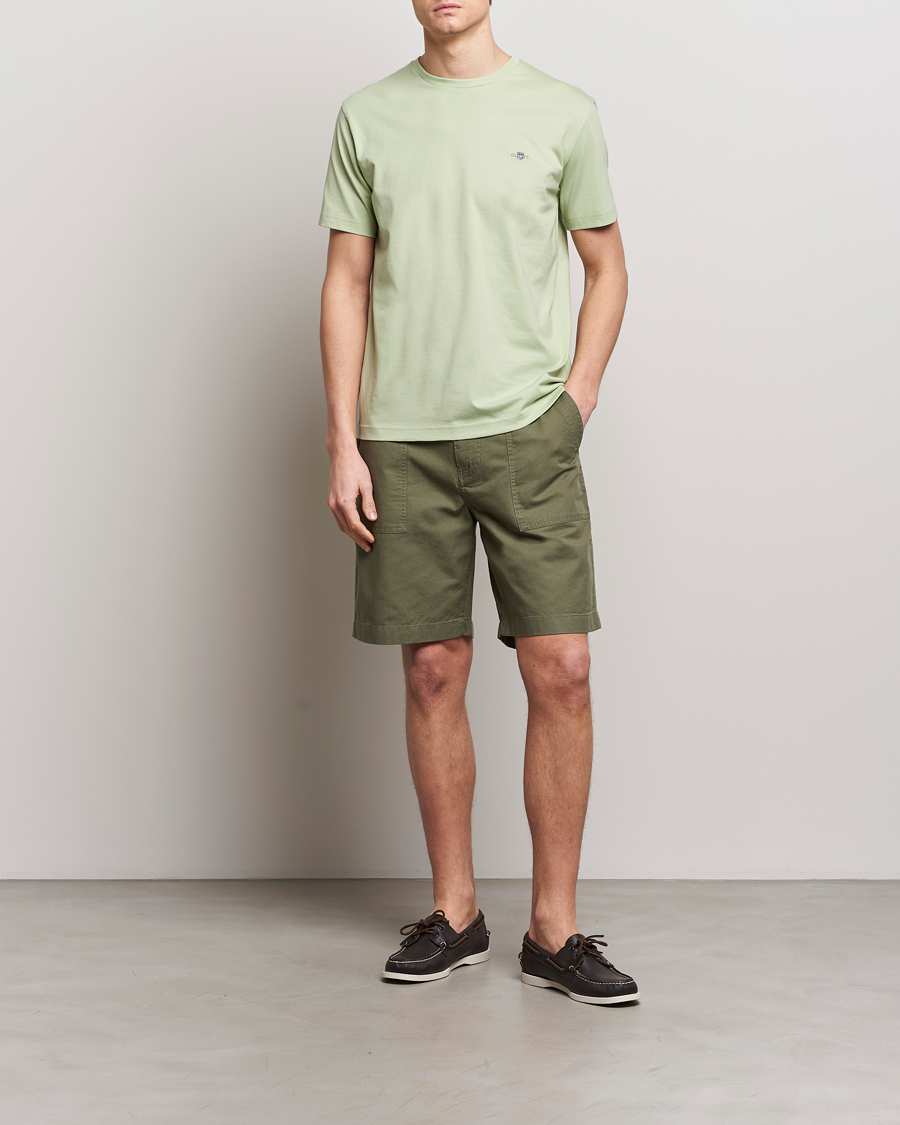 Heren | Korte broek | GANT | Cotton/Linen Shorts Four Leaf Clover