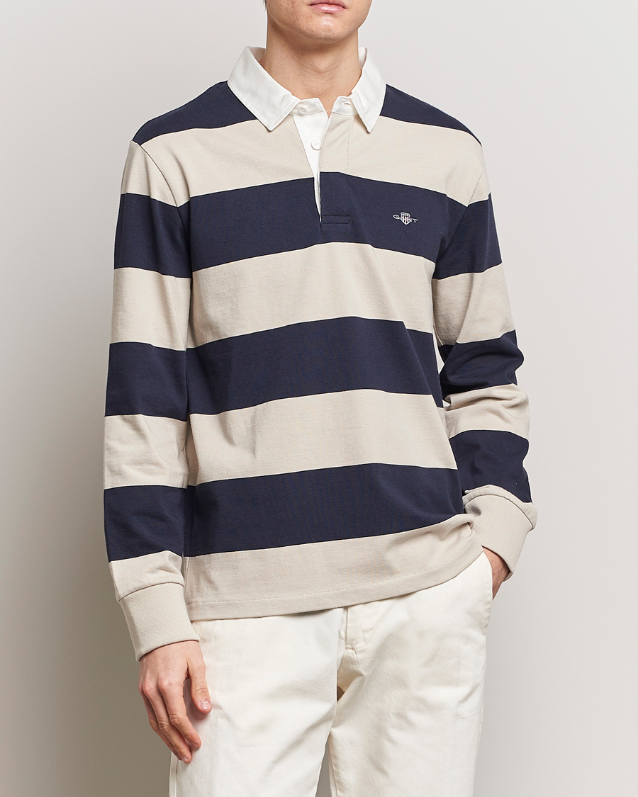 Heren | Sale -20% | GANT | Barstriped Rugger Silky Beige/Navy