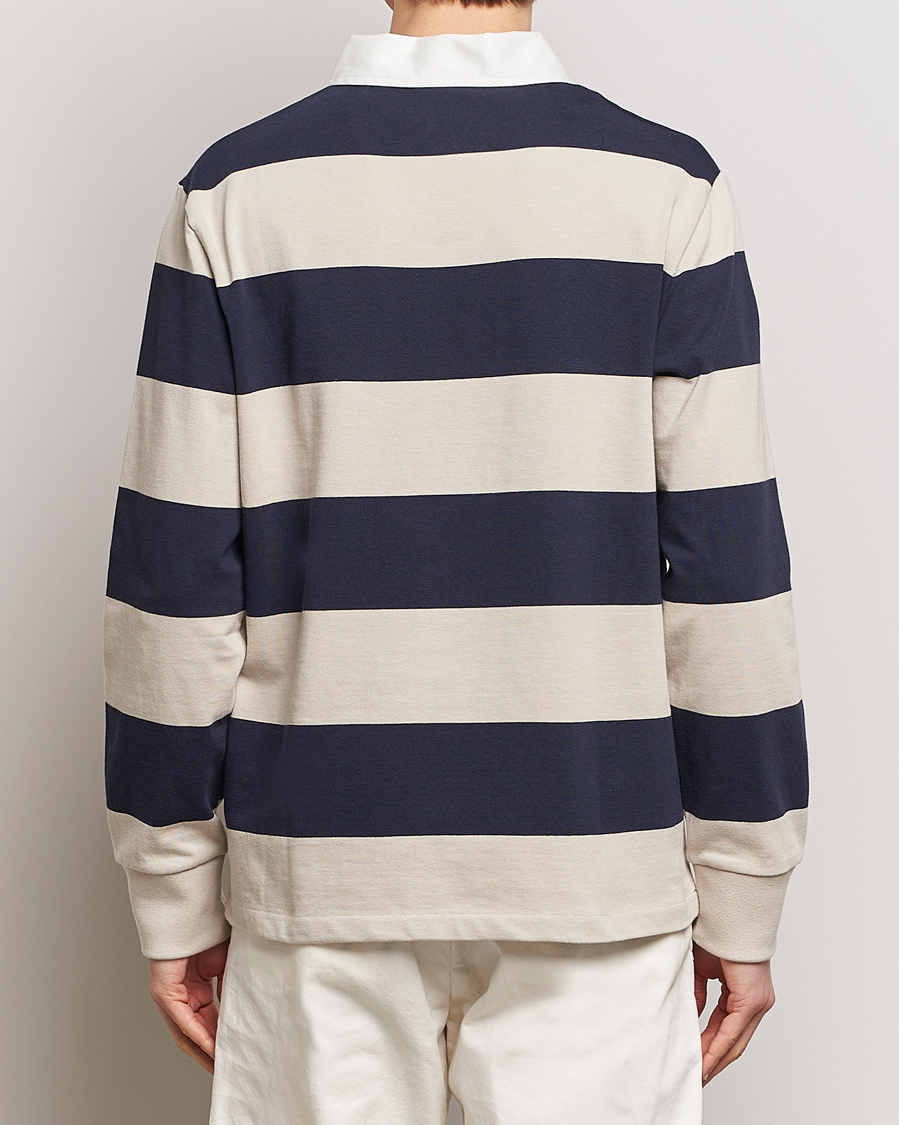 Heren | Truien | GANT | Barstriped Rugger Silky Beige/Navy