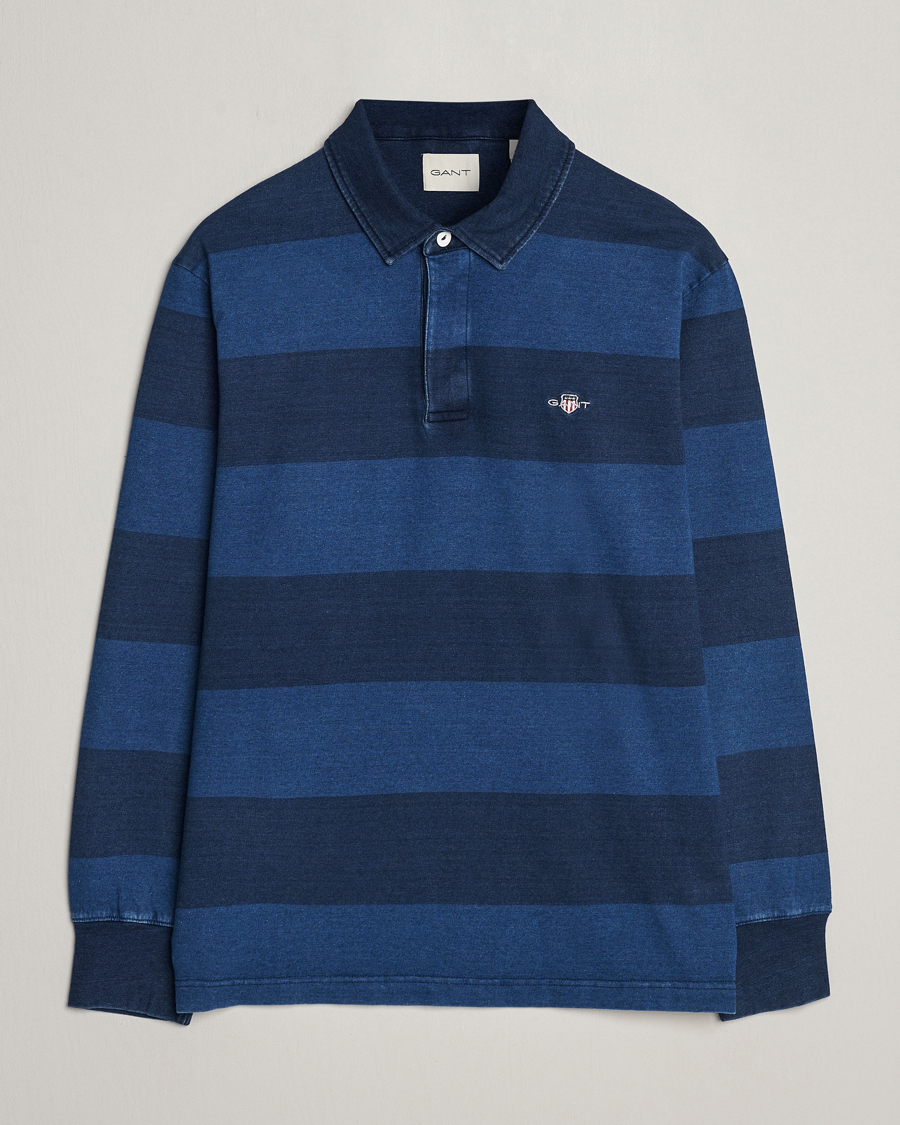 Heren | Truien | GANT | Barstriped Rugger Navy/Indigo