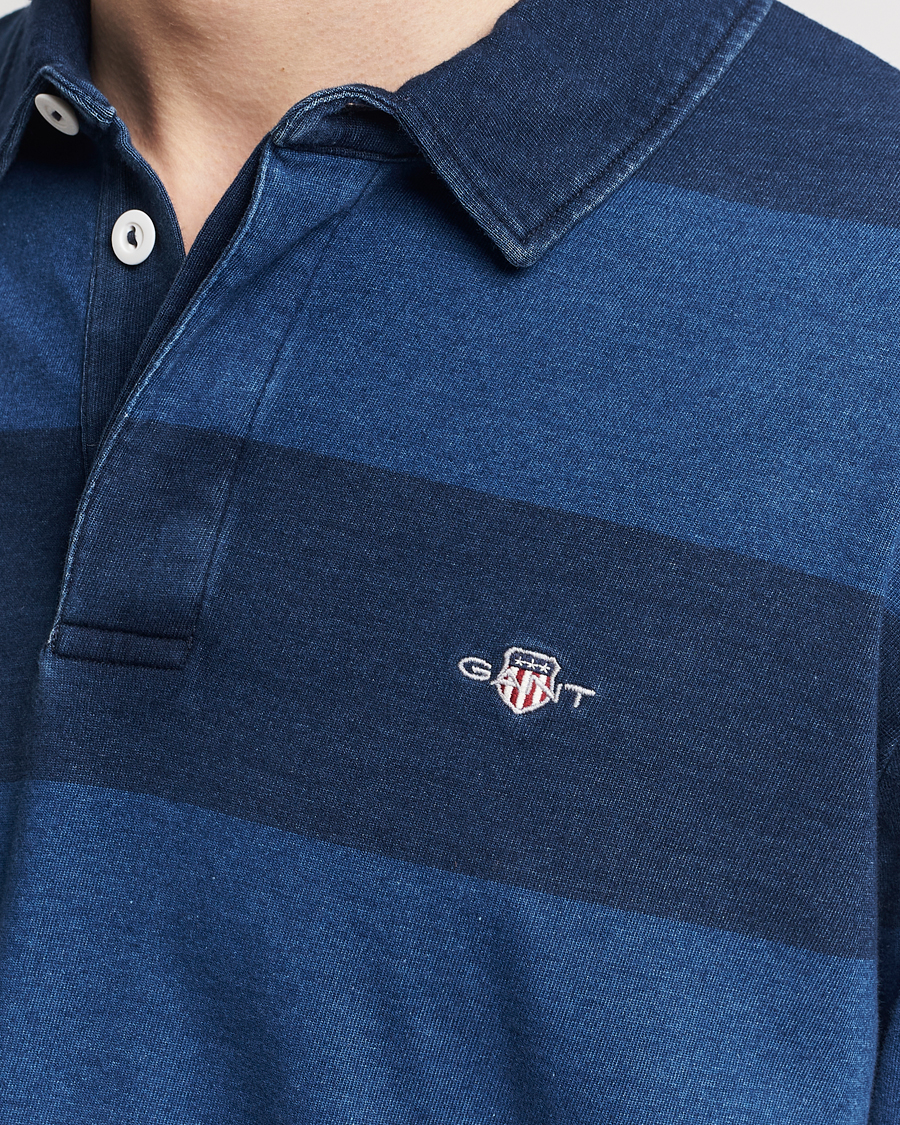 Heren | Truien | GANT | Barstriped Rugger Navy/Indigo