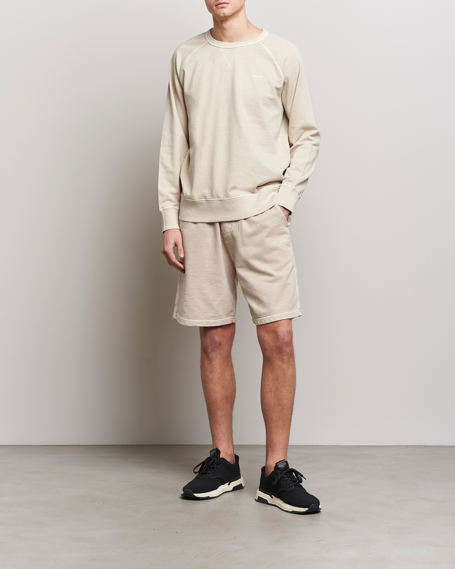 Heren | Truien | GANT | Sunbleached Crew Neck Sweatshirt Silky Beige