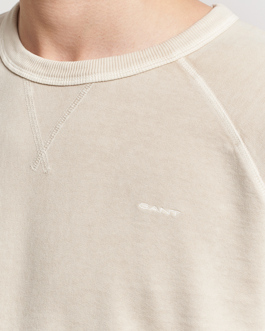 Heren | Truien | GANT | Sunbleached Crew Neck Sweatshirt Silky Beige