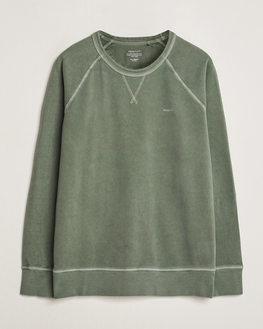 Heren | Truien | GANT | Sunbleached Crew Neck Sweatshirt Pine Green