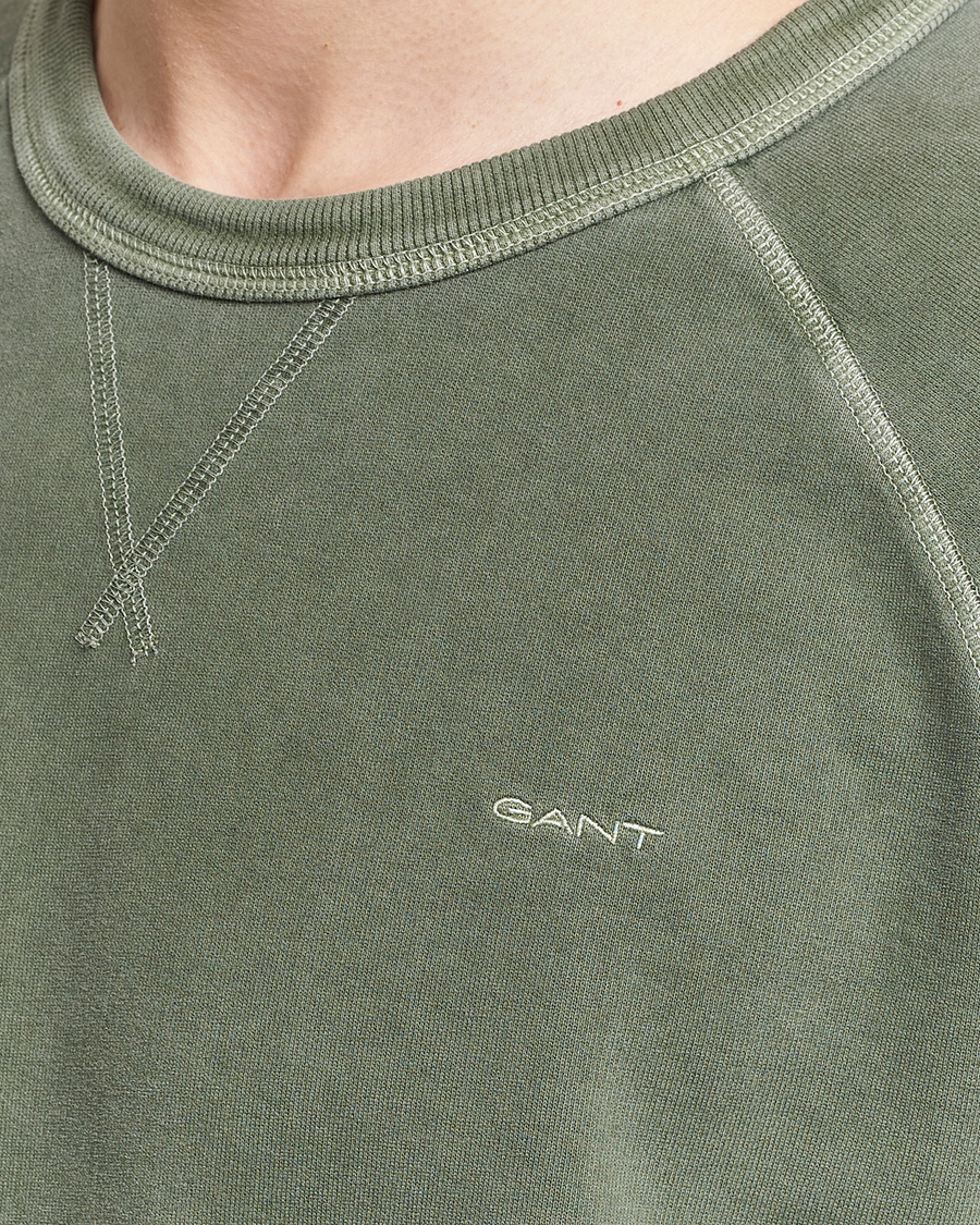 Heren | Truien | GANT | Sunbleached Crew Neck Sweatshirt Pine Green