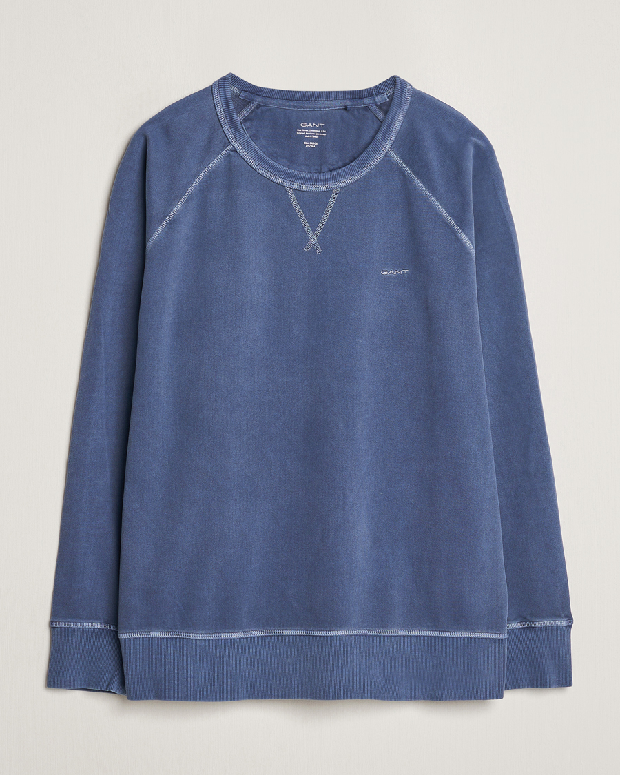 Heren | Truien | GANT | Sunbleached Crew Neck Sweatshirt Dusty Blue Sea