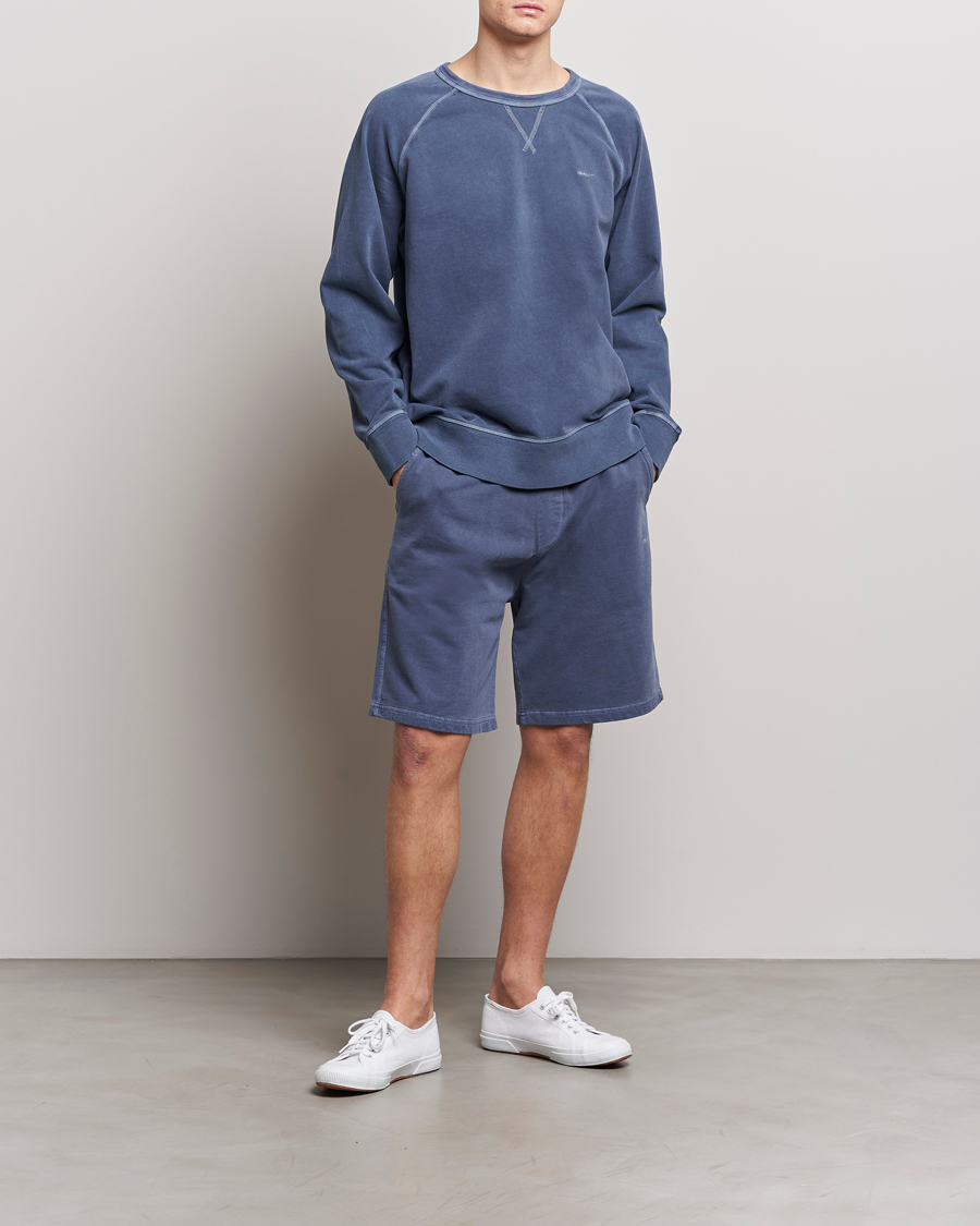 Heren | Truien | GANT | Sunbleached Crew Neck Sweatshirt Dusty Blue Sea