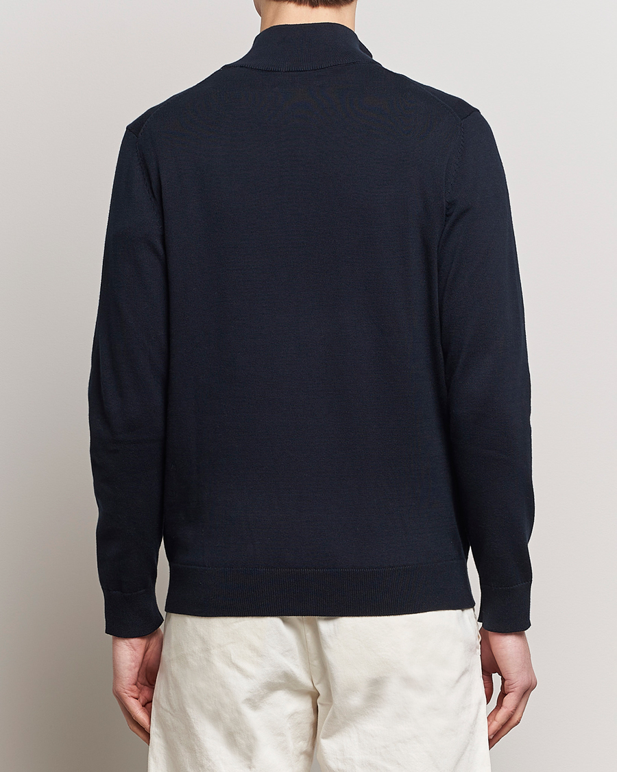 Heren | Truien | GANT | Classic Cotton Half Zip Evening Blue