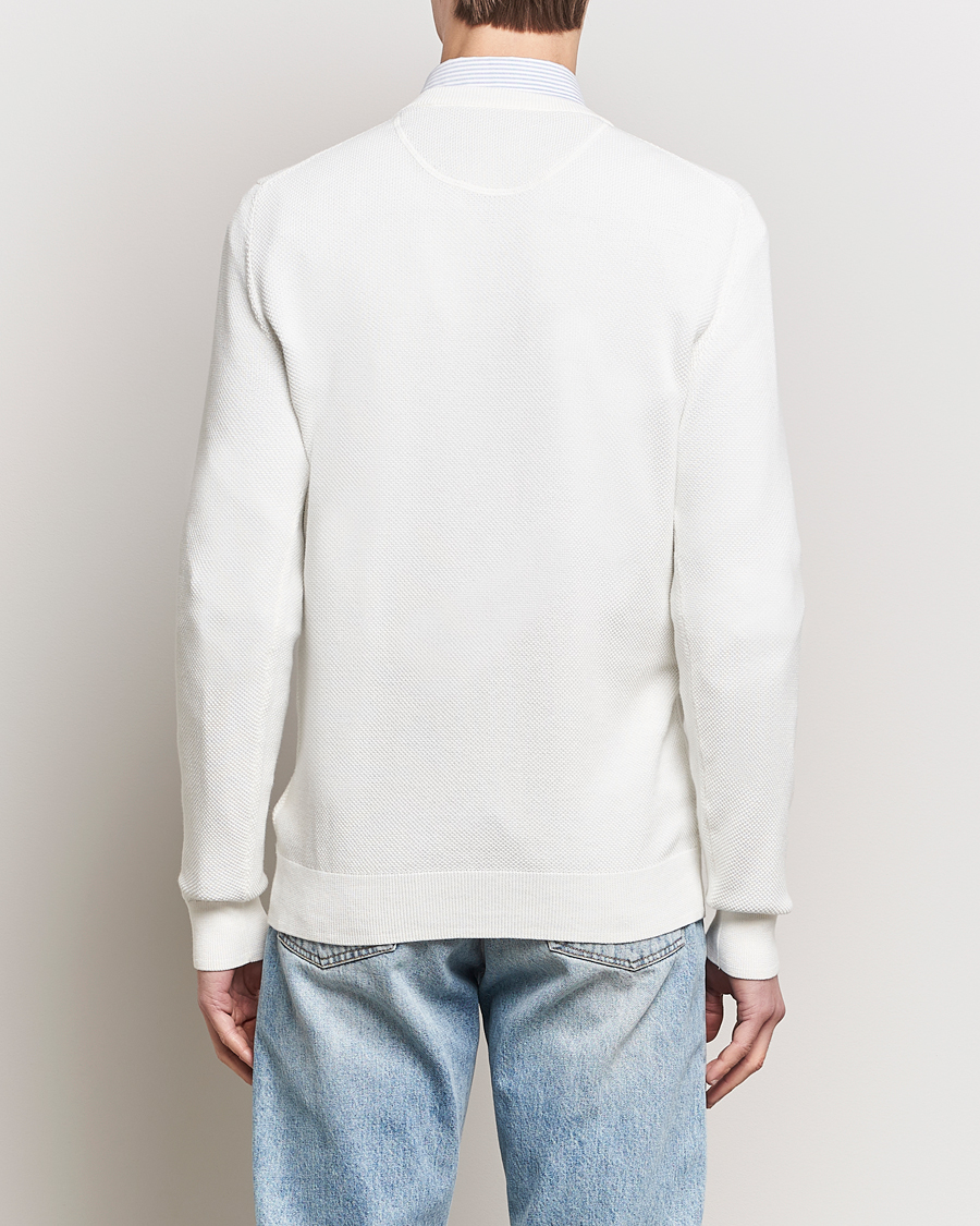 Heren | Truien | GANT | Cotton Pique Crew Neck Sweater Eggshell